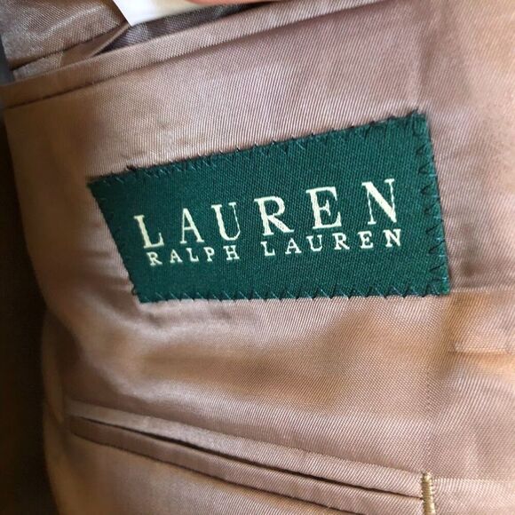 Lauren Ralph Lauren Men's Tan 44R Suit Jacket Blazer Sport Coat Single Breast - Picture 4 of 9